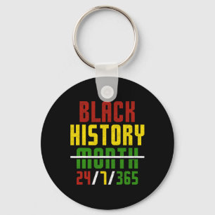 Black History 365 Juneteenth African American Men Key Ring