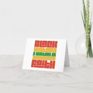 Black History: A Heritage Of Unshakeable Faith Gif Thank You Card