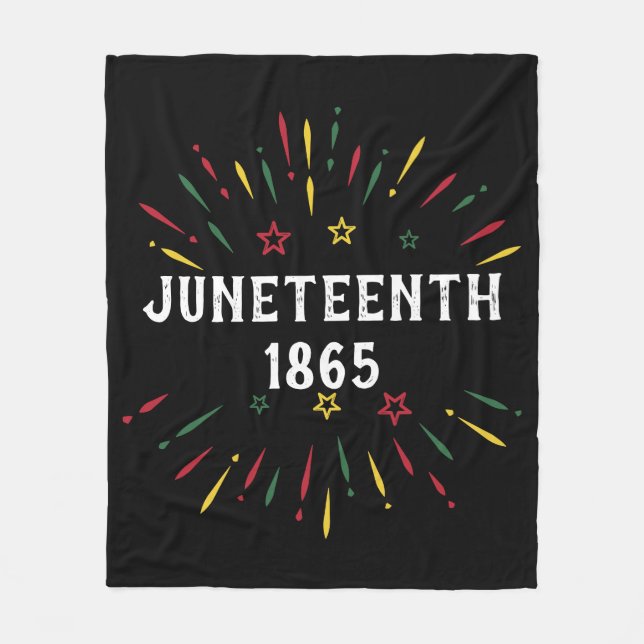 Black History African American Juneteenth 1865 Fleece Blanket (Front)