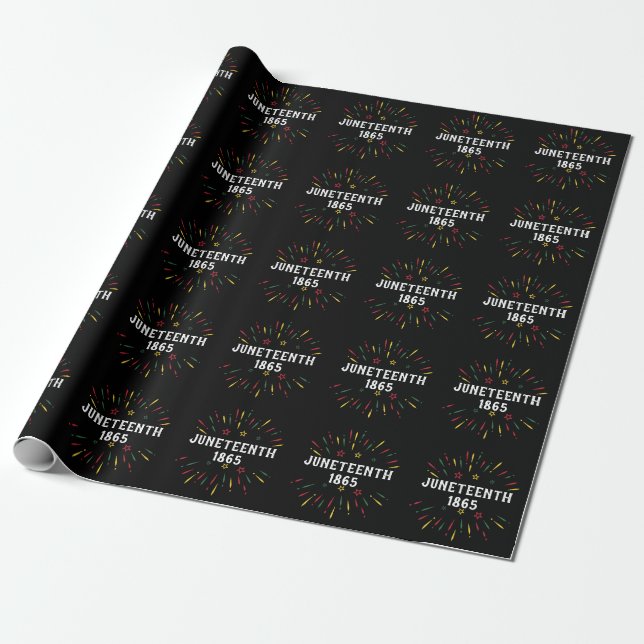 Black History African American Juneteenth 1865 Wrapping Paper (Unrolled)