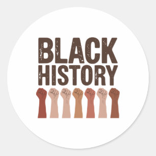 Black History African American Proud Afro Black Dr Classic Round Sticker