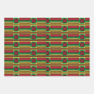 Black History African Ethnic Colours Wrapping Paper Sheet