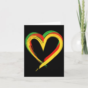 Black History African Heart Afro Black History Mon Card