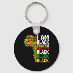 Black History African Map Men Women Melanin Pride Key Ring