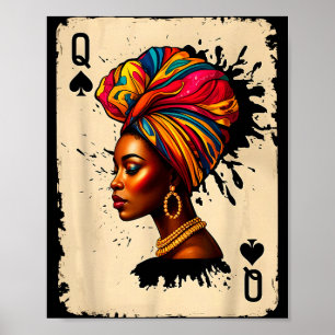 Black History African Melanin Queen Card Proud Gir Poster