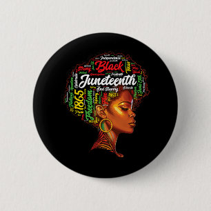 Black History Afro Queen Melanin Word Art Womens J 6 Cm Round Badge
