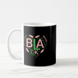 Black History Aka Inspired Heart Women Girl Coffee Mug
