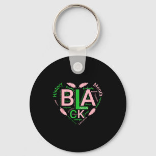Black history aka inspired heart women girl  key ring