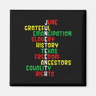Black History American African Freedom Day Magnet