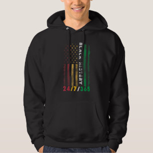 Black History American Flag With Black History Mo Hoodie