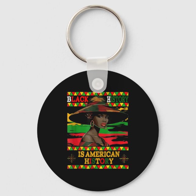 Black History American Women Recognition Educators Key Ring (Front)