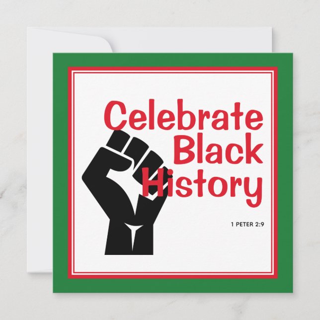 BLACK HISTORY BHM Celebrate Month Greeting Card (Front)