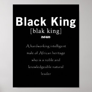 Black History Black King Definition Proud African  Poster
