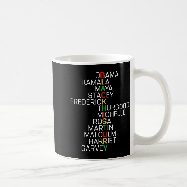Black History Black Leaders Melanin African Men Wo Coffee Mug (Right)