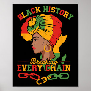 Black History Breaking Every Chain Black History F Poster