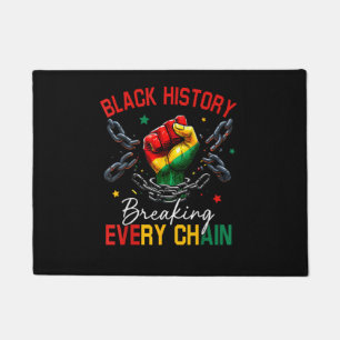 Black History Breaking Every Chain Doormat