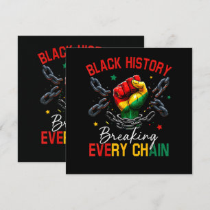 Black History Breaking Every Chain Invitation