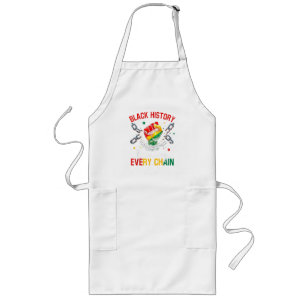 Black History Breaking Every Chain Long Apron