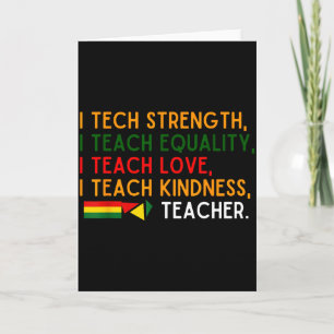 Black History Celebration Apparel Teachers African Card
