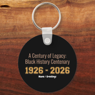 Black History Centenary 1926-2026 Century Legacy Key Ring