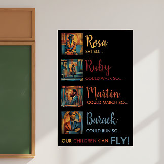 Black History Civil Rights Progress  Poster