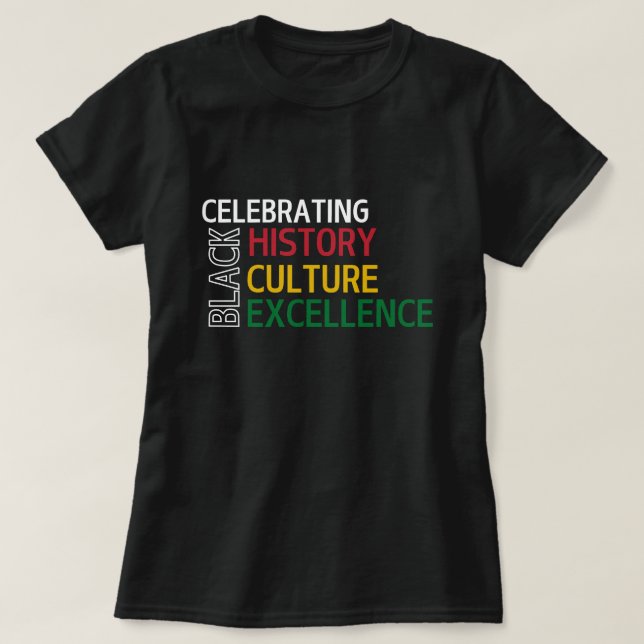 Black History, Culture & Excellence T-shirt (Design Front)