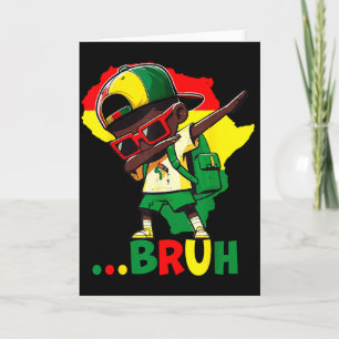 Black History Dab Young Bruh African American Men  Card