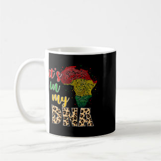 Black History Dna Africa Fingerprint Cheetah Junet Coffee Mug