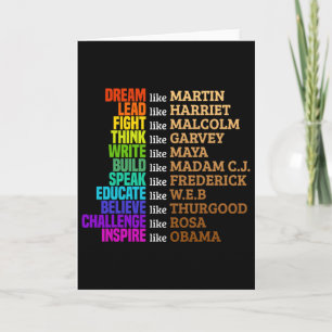 Black History Dream Like African Leader Juneteenth Card