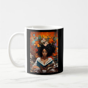 Black History Educated Reading Book Melanin Queen  Coffee Mug