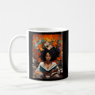 Black History Educated Reading Book Melanin Queen Coffee Mug