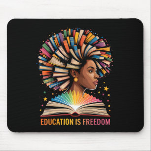Black History Education Is Freedom Books Black His Mouse Pad