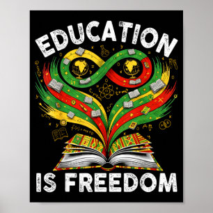 Black History Education Is Freedom Books Black His Poster