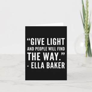Black History - Ella Civil Rights Baker African Am Card