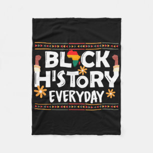 Black History Everyday, African American Black His Fleece Blanket