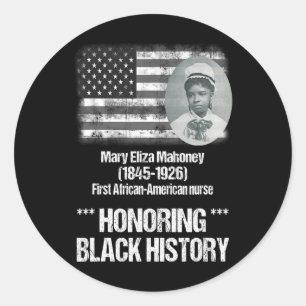 Black History Featuring 1st African American Nurse Classic Round Sticker
