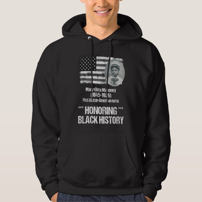 Black History featuring 1st African American Nurse Hoodie (Front)
