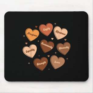 Black History Fists Diversity Equity Melanin Afric Mouse Pad