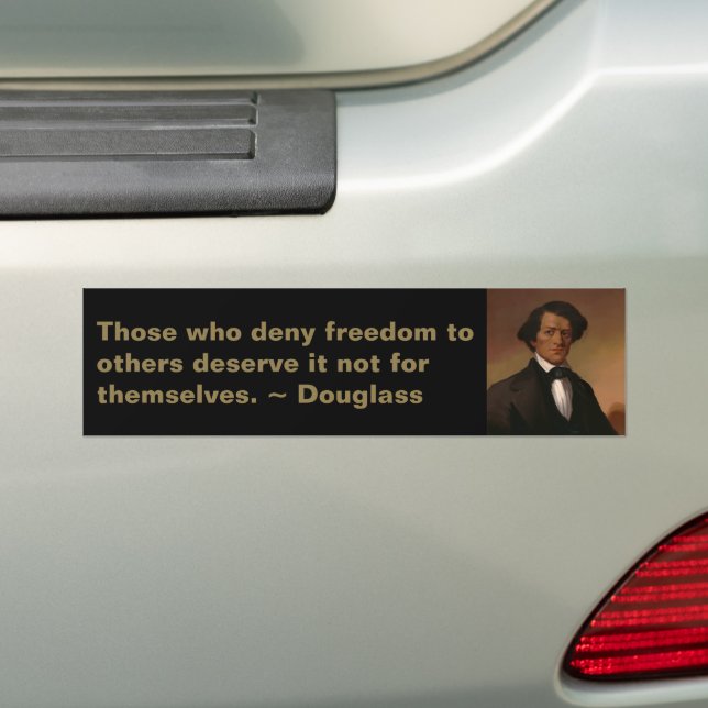 Black History: Fred Douglass Civil Rights 1845 Bumper Sticker (On Car)