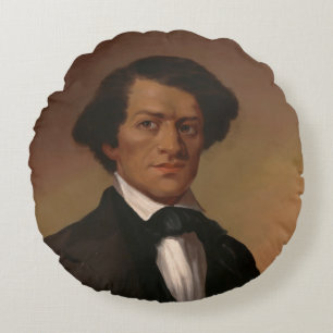 Black History: Fred Douglass Civil Rights 1845 Round Cushion
