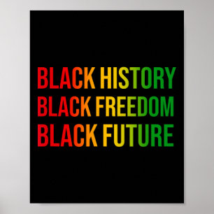 Black History Freedom Future Juneteenth African Eq Poster