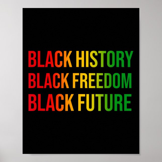 Black History Freedom Future Juneteenth African Eq Poster (Front)