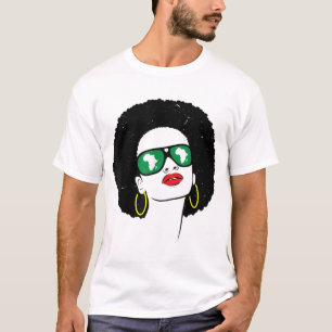 Black History Gift for Women Afro American Pan Afr T-Shirt