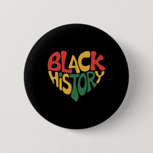 Black History Heart Black History Month Pride 6 Cm Round Badge