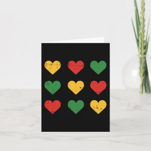 Black History Heart Juneteenth Melanin Pride Afric Card