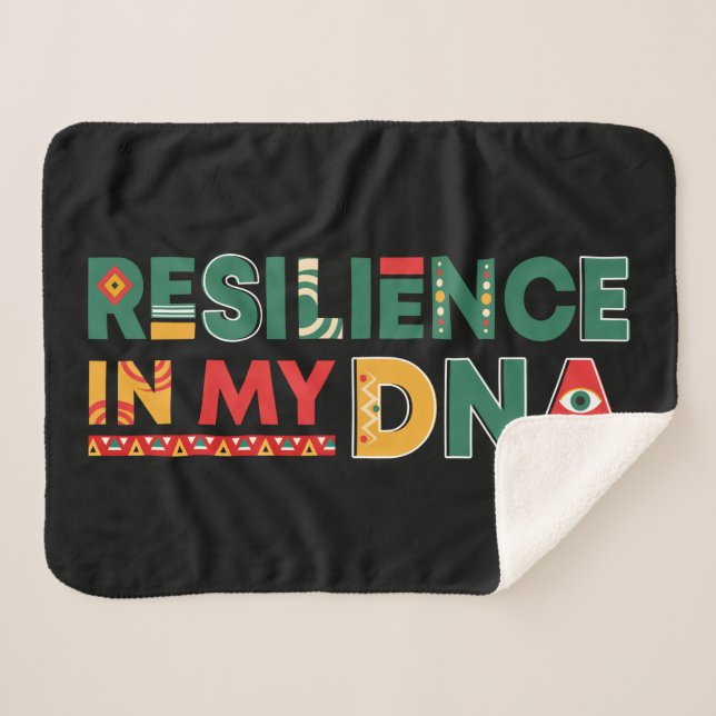 Black History Heritage Soft Sherpa Throw Blanket (Front (Horizontal))