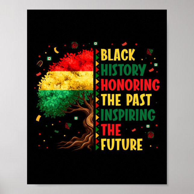 Black History Honoring Past Inspiring Future Men W Poster (Front)