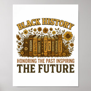 Black History Honoring Past Inspiring The Future B Poster