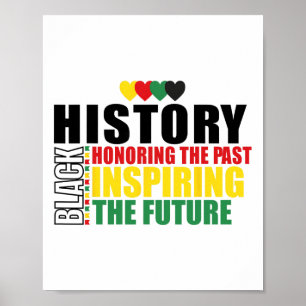 Black History Honoring The Past Inspiring Future B Poster