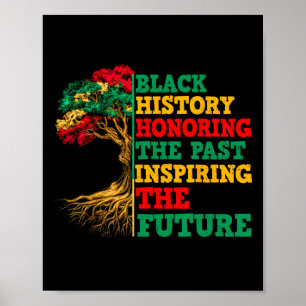 Black History Honoring The Past Inspiring The Futu Poster